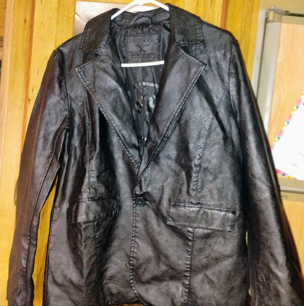 Hard Rock Cafe Black Leather Jacket